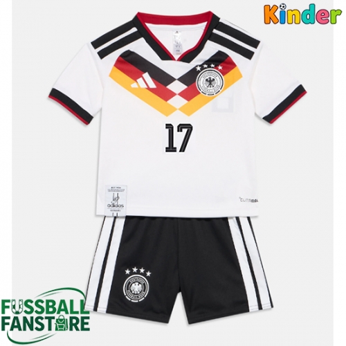 Deutschland Florian Wirtz #17 Replik Heimtrikot Kinder WM 2026 Kurzarm (+ Kurze Hosen)